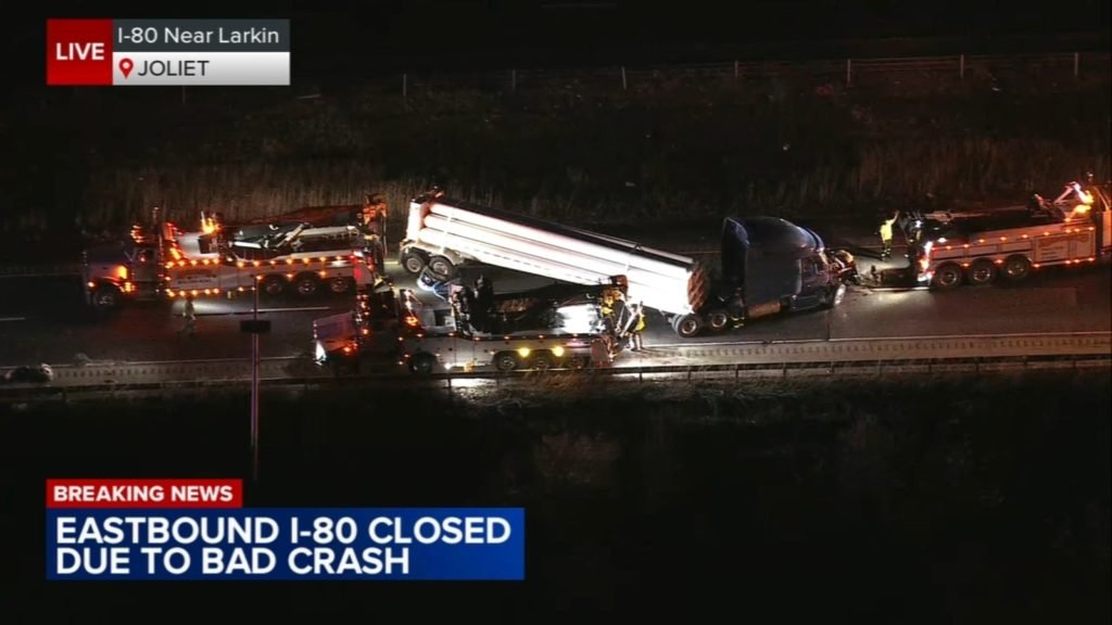 I-80 traffic: Lanes closed on eastbound Interstate 80 due to semi-truck crash near South Larkin Avenue in Joliet - WLS-TV