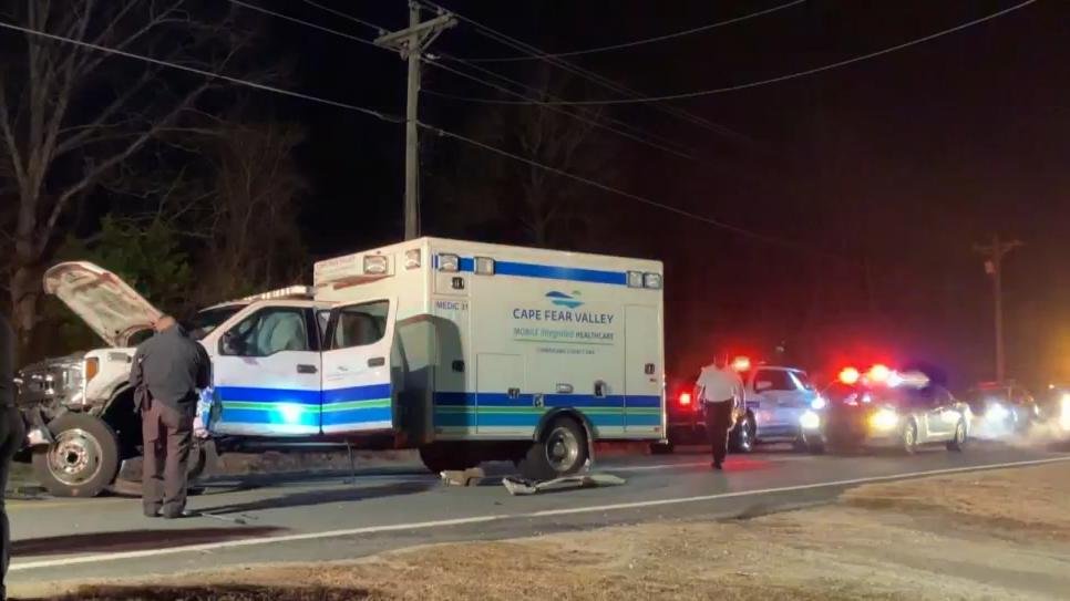 Crews respond to crash between ambulance, truck in Cumberland County - WRAL News