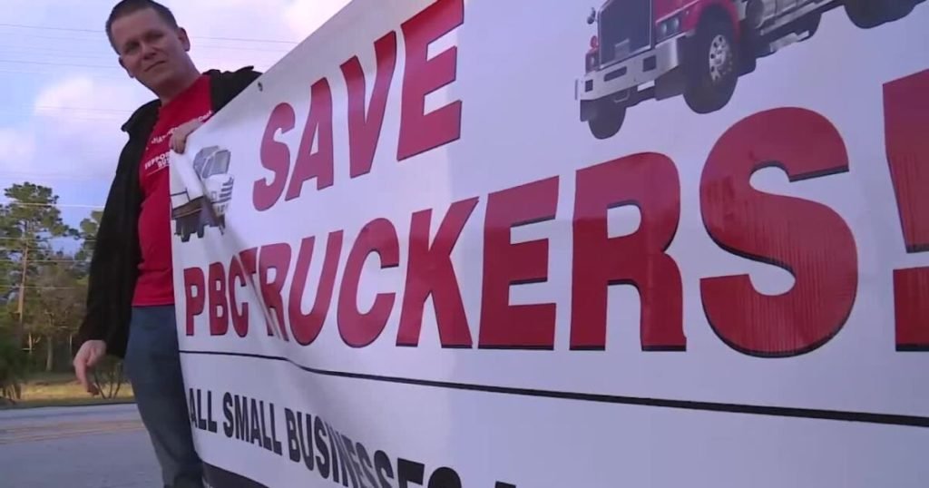 People rally in support of truckers in Loxahatchee - WPTV News Channel 5 West Palm