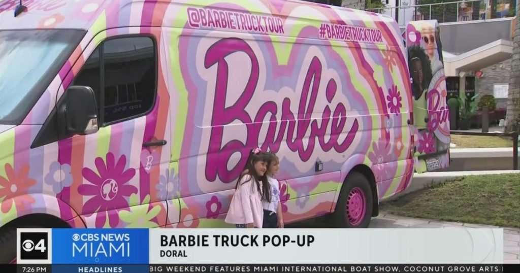 Barbie Truck Dreamhouse Living Tour in Doral - CBS News
