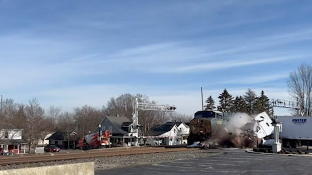 Watch A Freight Train Destroy A Semi Truck That Ignored Closing Barriers - Jalopnik