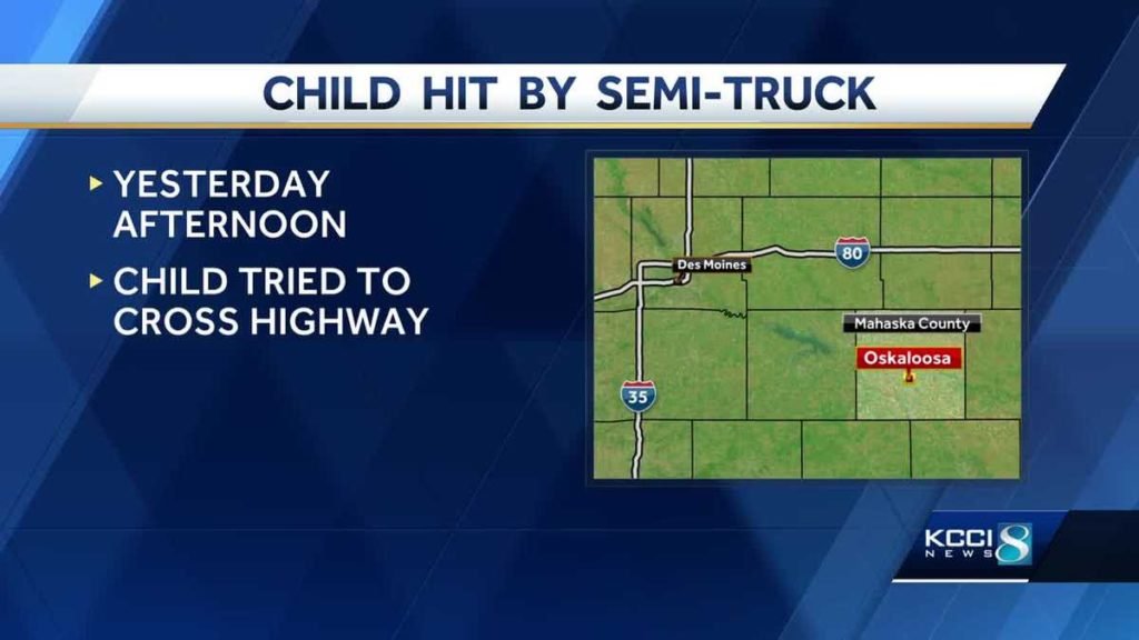 Iowa child recovering after being struck by semi-truck - KCCI Des Moines