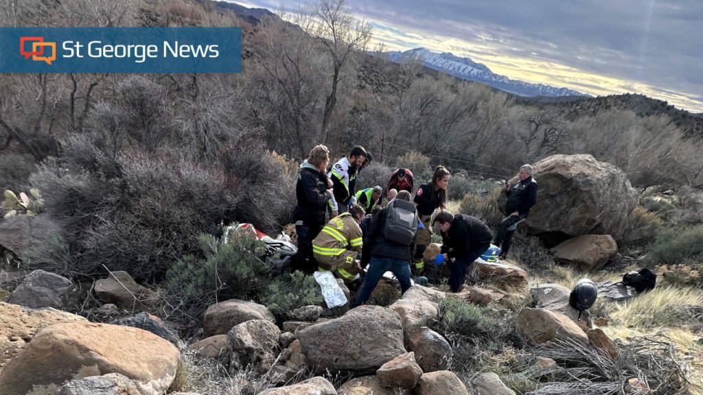 Motorcycle goes off road near Veyo, passenger airlifted - St. George News