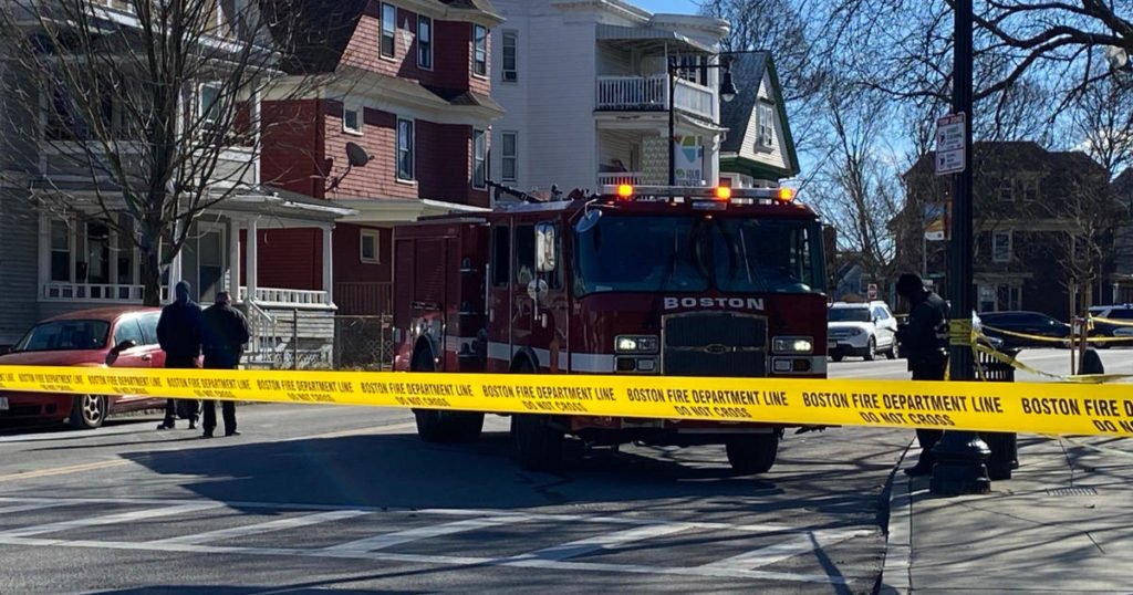 Boston fire truck hits person in Dorchester - CBS Boston