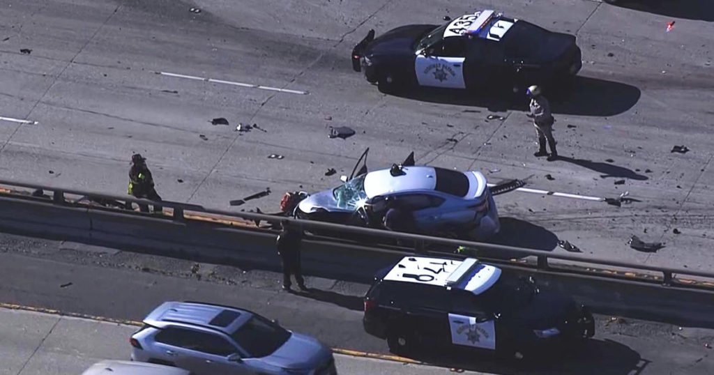 3 injured in San Francisco collision involving wrong-way driver on southbound I-280 - CBS San Francisco
