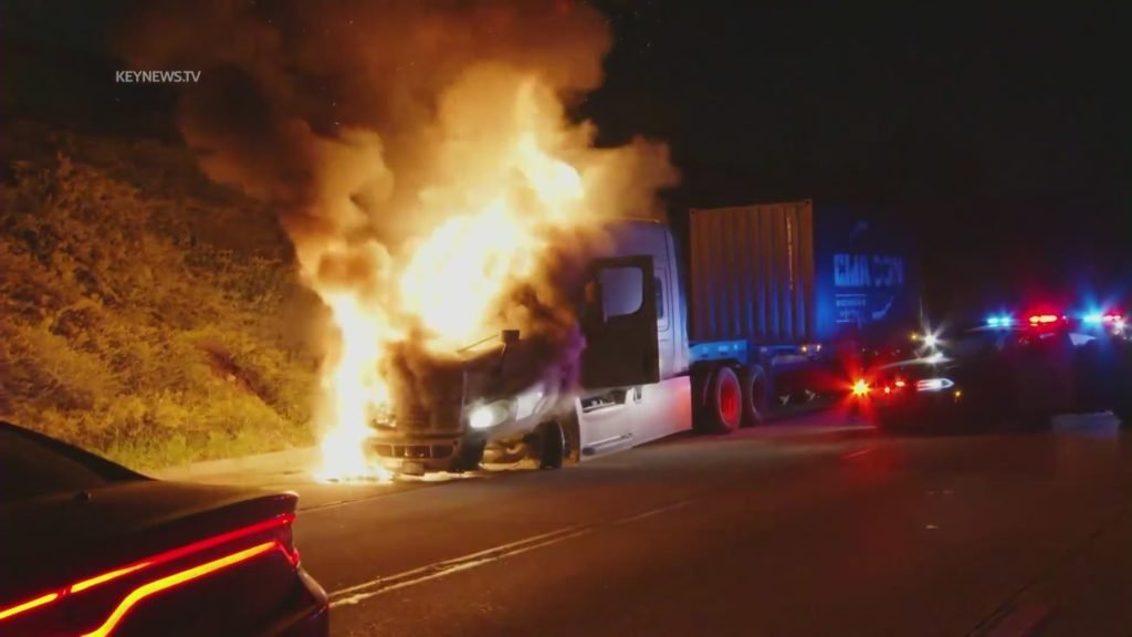 Owner of stolen semi-truck that burst into flames during pursuit in Southern California left devastated - KTLA Los Angeles