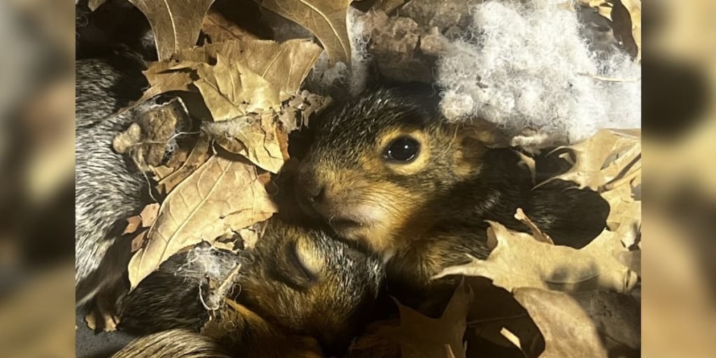 Lincoln auto shop rescues trio of baby squirrels found in truck engine - KOLN