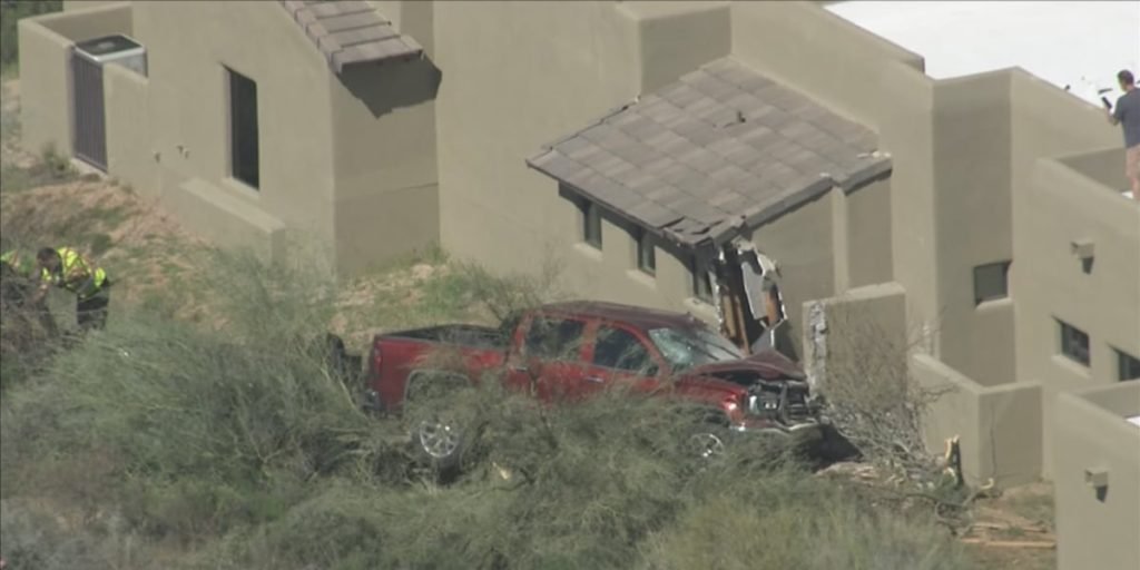 Pickup truck hits north Scottsdale house; 2 hospitalized - Arizona's Family