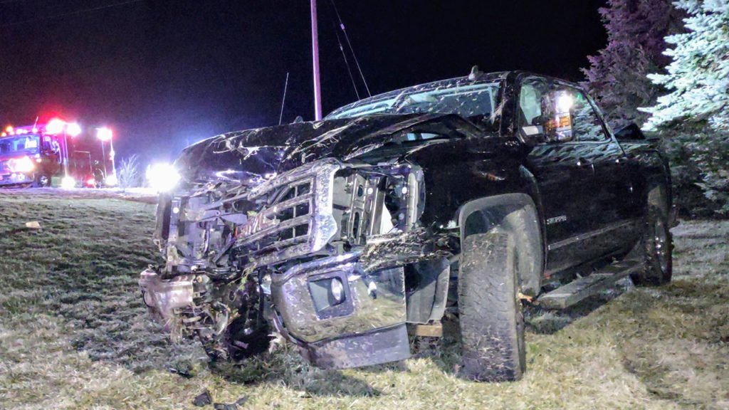 Town of Dover crash; pickup truck leaves roadway, strikes trees - FOX 6 Milwaukee