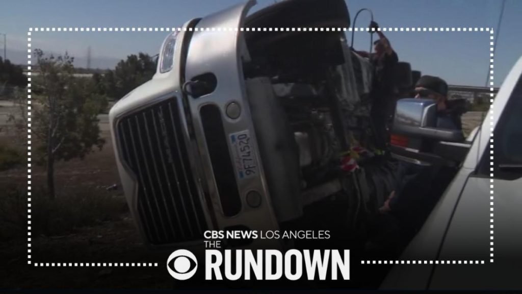 Truck overturns on freeway amid powerful winds, Next Weather forecast | The Rundown 3/14 - Yahoo! Voices