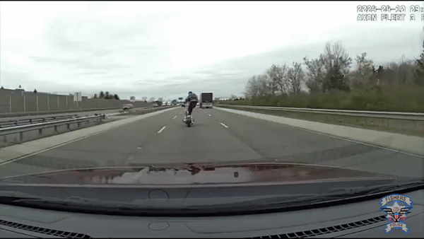 FPD dashcam video shows driver reaching speeds of 104 MPH while standing on seat of motorcycle - FOX 59 Indianapolis