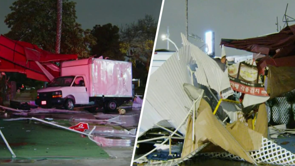 Stolen box truck crashes into hydrant and Arlington Heights restaurant - NBC Southern California
