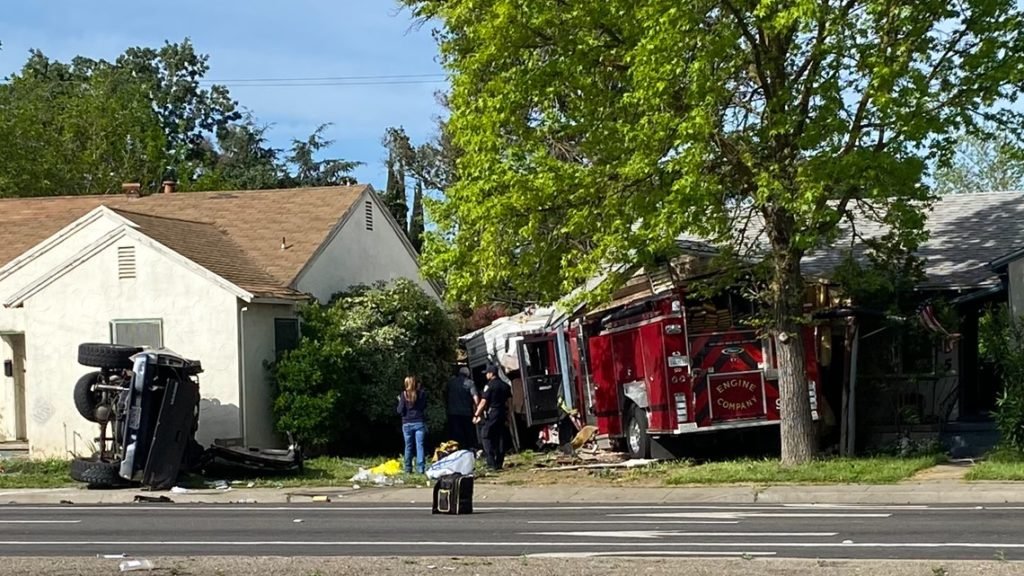 1 critically injured after Stockton fire engine crashes into home - ABC10.com KXTV