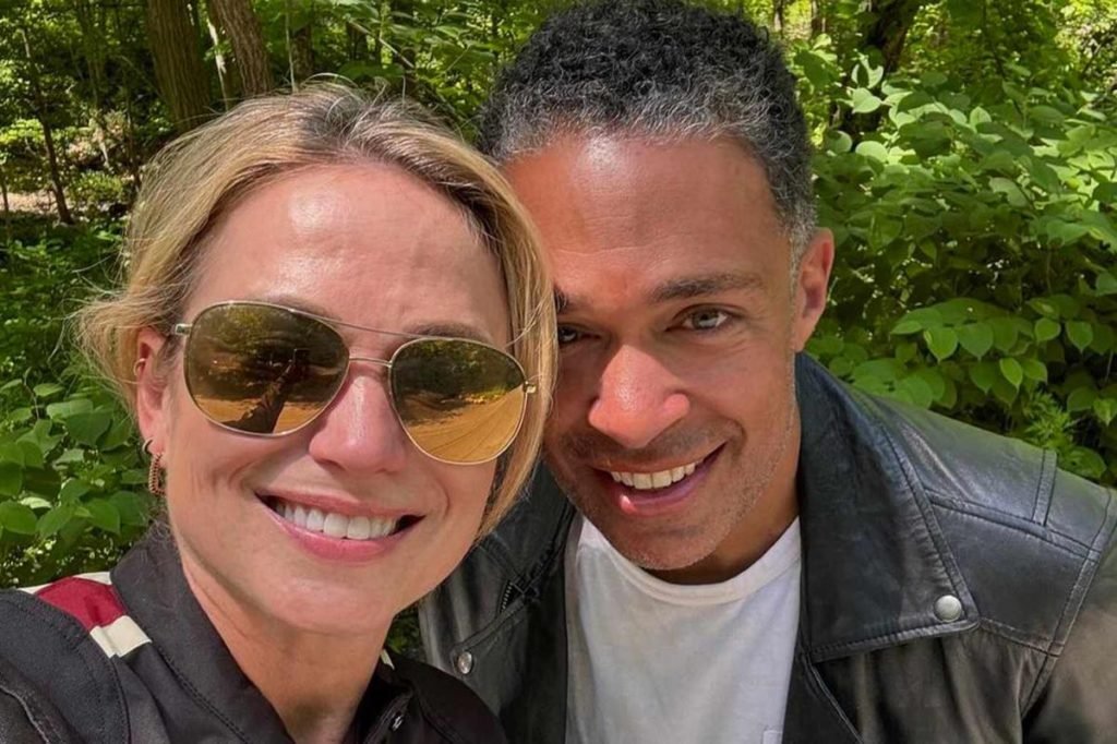 Amy Robach Recalls T.J. Holmes Getting Caught in 'Flash Flood' on Motorcycle: 'I Never Took My Eyes Off You' - Yahoo Entertainment