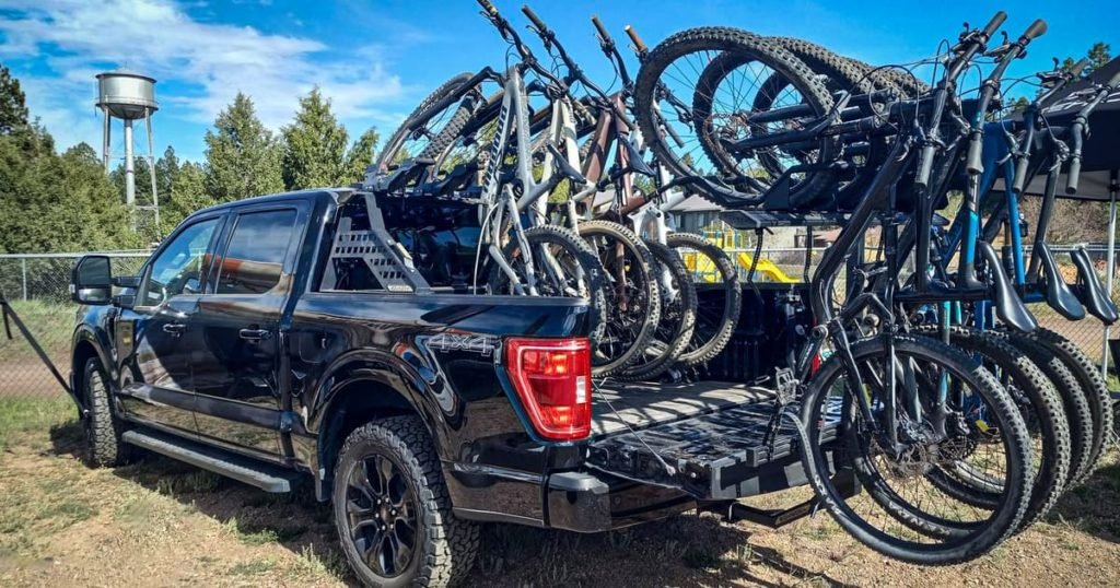 Modular truck rack detonates pickup truck box into a sea of bikes - New Atlas