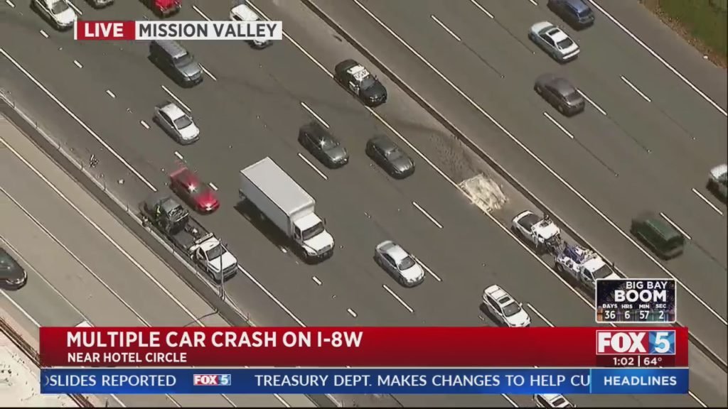 Traffic backed up on I-8 west after multiple vehicle accident: CHP - FOX 5 San Diego
