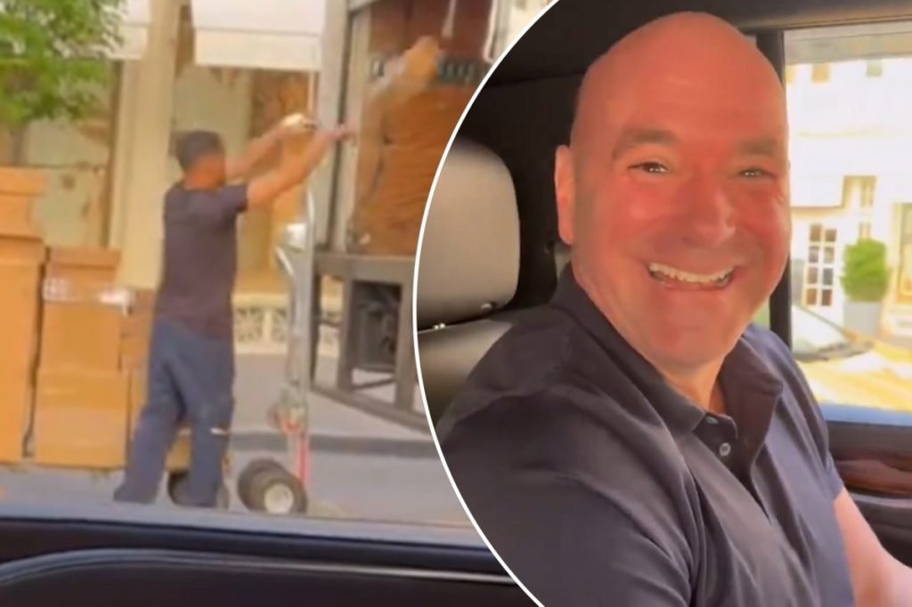 Dana White posts video of FedEx worker throwing packages into truck in NYC - New York Post
