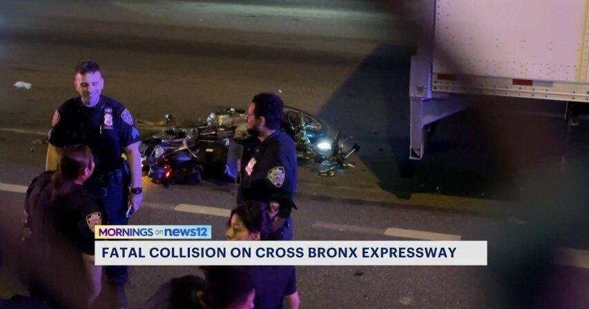NYPD: 35-year-old man dies following motorcycle, tractor-trailer crash on Cross Bronx Expressway - NBC Right Now