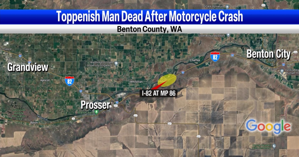 Toppenish man dead after crashing motorcycle into two semi trucks near Prosser - NBC Right Now