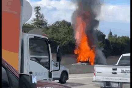 Garbage Truck Fire Shuts Down Northbound I-680 in Pleasant Hill - Contra Costa News