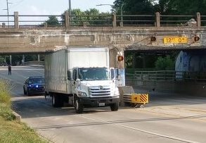 Bridge on Penn Ave successfully bullies another truck - WLNS